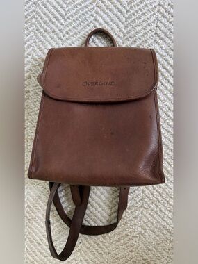 Overland Mini Leather Backpack in Brown